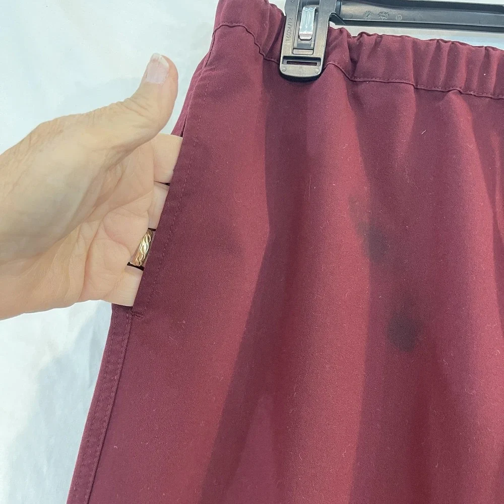 FIGS Scrub Pants Mens Large Burgundy Technical Collection‎ Drawstring FM4500